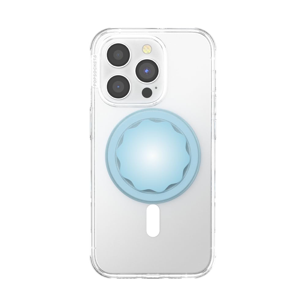 PopSockets Mobile Phone Grip for MagSafe, Magnetic Holder, Mobile Phone Stand, Light Blue - Blue Sigh - 807195