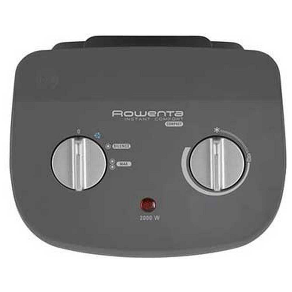 Rowenta SO2320 Instant Comfort Compact Heater | 2000 Watts | 2 Power Levels | Quiet Heating | Compact | Easy to Transport | Auto Safety | Gray