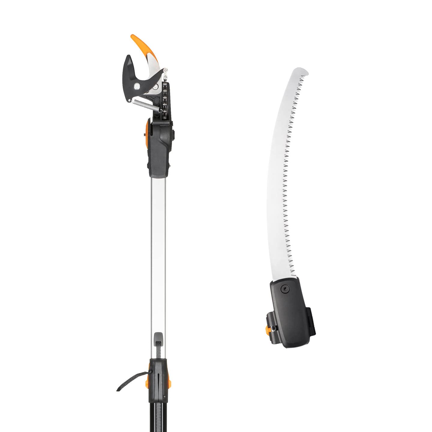 Fiskars cutting giraffe set, 2 pieces, bypass telescopic cutting giraffe UPX86 (length 2.4 - 4 m) and tree saw for bypass telescopic cutting giraffe UPX86 and UPX82 (length: 46 cm), 1077330
