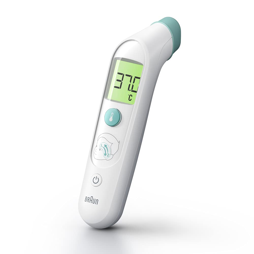 Braun TempleSwipe Forehead Thermometer (color-coded temperature display, safe, hygienic, fast, clinically accurate, gentle, easy to use, suitable for all age groups) BST200 - BST200EE