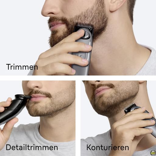 Braun Beard Trimmer Series 3, Cordless Beard Clipper for Men, BT3525, Gray