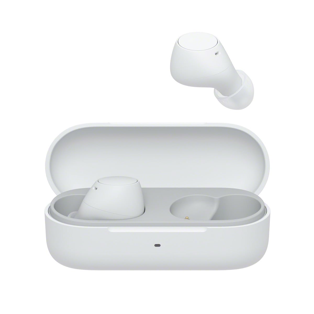 Sony WF-C510 Truly Wireless Headphones - Small, lightweight Bluetooth in-ear headphones with multipoint connection, ambient sound, IPX4 rating, Spotify Tap, Quick Charge, 22 HR battery, iOS & Android - white - WFC510W.CE7