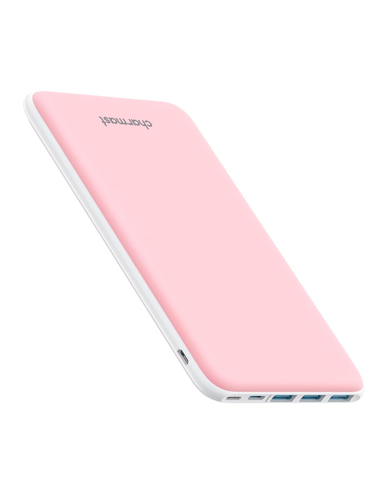 Charmast Power Bank, Ultra Slim Power Bank 26800mAh with 4 Outputs & 3 Inputs, USB C In & Out External Mobile Phone Batteries Compatible with iPhone 17/16/15/14/13/12 Pro Max Plus iPad Samsung Tablet (Pink) - W2002C