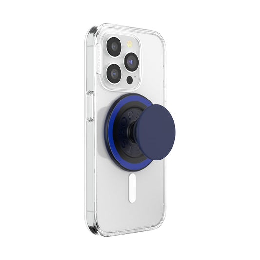 PopSockets Phone Grip for MagSafe with Kickstand, Magnetic Stand, Swappable Top, Secure Hold for iPhone MagSafe Cases, Phone & Tablet Grip - PopOut Basic Naval - 807284