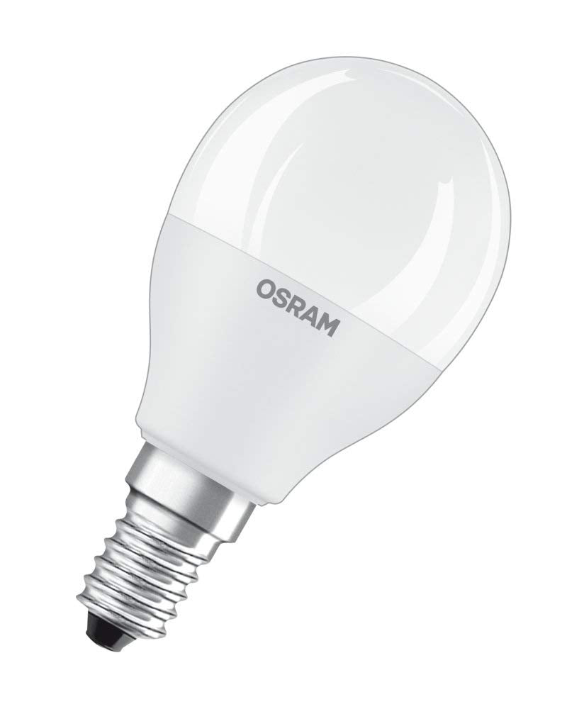 Osram STAR+ RGBW LED Lamp with E14 socket, RGB colors adjustable via remote control, 5.5W, drop shape, replacement for 40W incandescent bulb, matte, LED retrofit RGBW lamps with remote control, 4-pack - 4058075430884