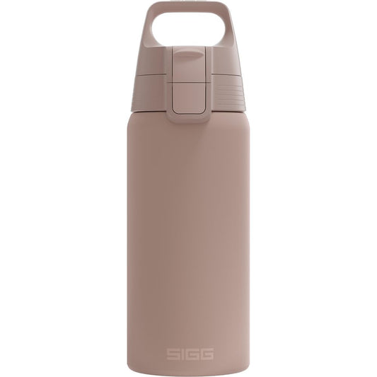 SIGG - Insulated drinking bottle - Thermos bottle Shield Therm One Dusk - carbonated drinks - leak-proof - dishwasher safe - BPA-free - 90% recycled stainless steel - warm gray - 0.5L - 6022.10