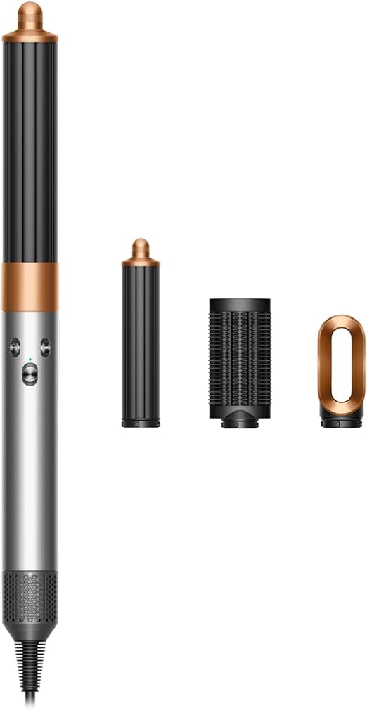 Dyson Airwrap Origin™ Multi-Styler și Uscător de Păr – 3 accesorii inteligente pentru coafare, crearea de bucle și valuri și uscare fără căldură extremă, Nickel/Cupru - HS02