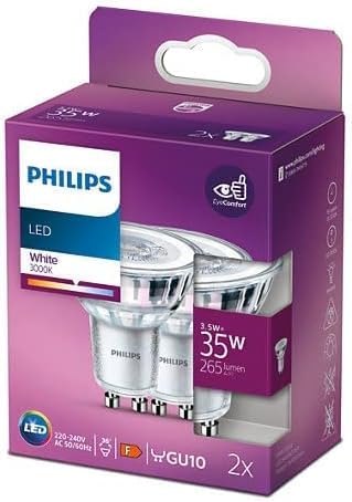 PHILIPS LED Classic GU10 lamp, 35 W, reflector, neutral white, pack of 2 - 929001217918