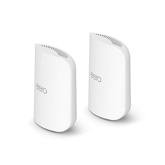 Amazon eero Pro 7 Mesh WiFi Router (Latest Version) | Supports Internet speeds of up to 5Gbps | WiFi coverage up to 380 m² | Double pack - ME10001