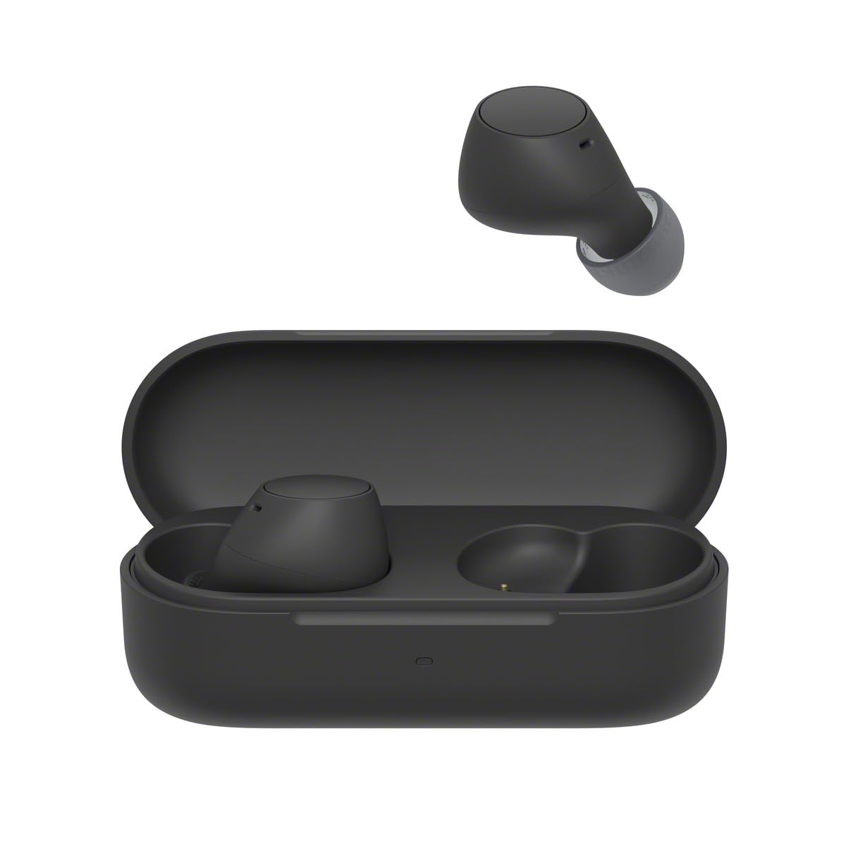 Sony WF-C510 Truly Wireless Headphones - Small, lightweight Bluetooth in-ear headphones with multipoint connection, ambient sound, IPX4 rating, Spotify Tap, Quick Charge, 22 HR battery, iOS & Android - black - WFC510B.CE7