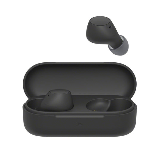 Sony WF-C510 Truly Wireless Headphones - Small, lightweight Bluetooth in-ear headphones with multipoint connection, ambient sound, IPX4 rating, Spotify Tap, Quick Charge, 22 HR battery, iOS & Android - black - WFC510B.CE7