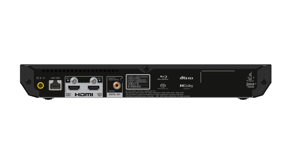 Sony UBP-X700 4K Ultra HD Blu-ray Disc Player (High-Resolution Audio, HDR10, Dolby Vision, BT.2020, Enhanced Upscaling, Universal Player, HDMI & Coaxial SPDIF) - UBPX700B.EC1