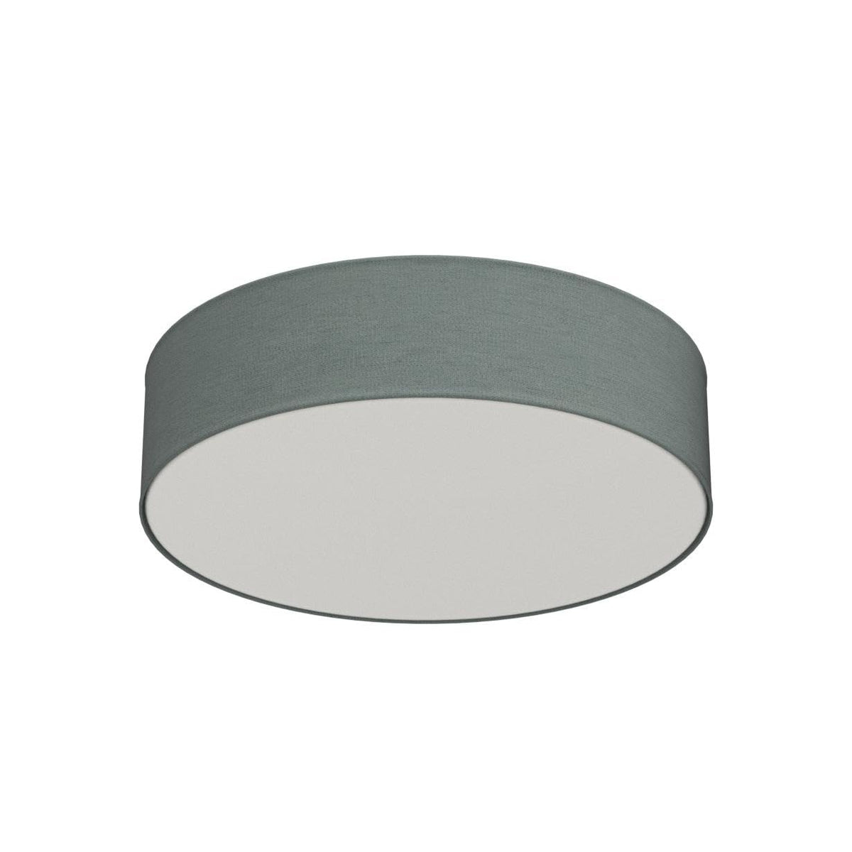 B.K.Licht - Ceiling lamp with fabric lampshade, E27 socket, max. 40 watts, ceiling light, lamp, living room lamp, bedroom lamp, kitchen lamp, ceiling lighting, 38x10 cm, gray - BKL1219