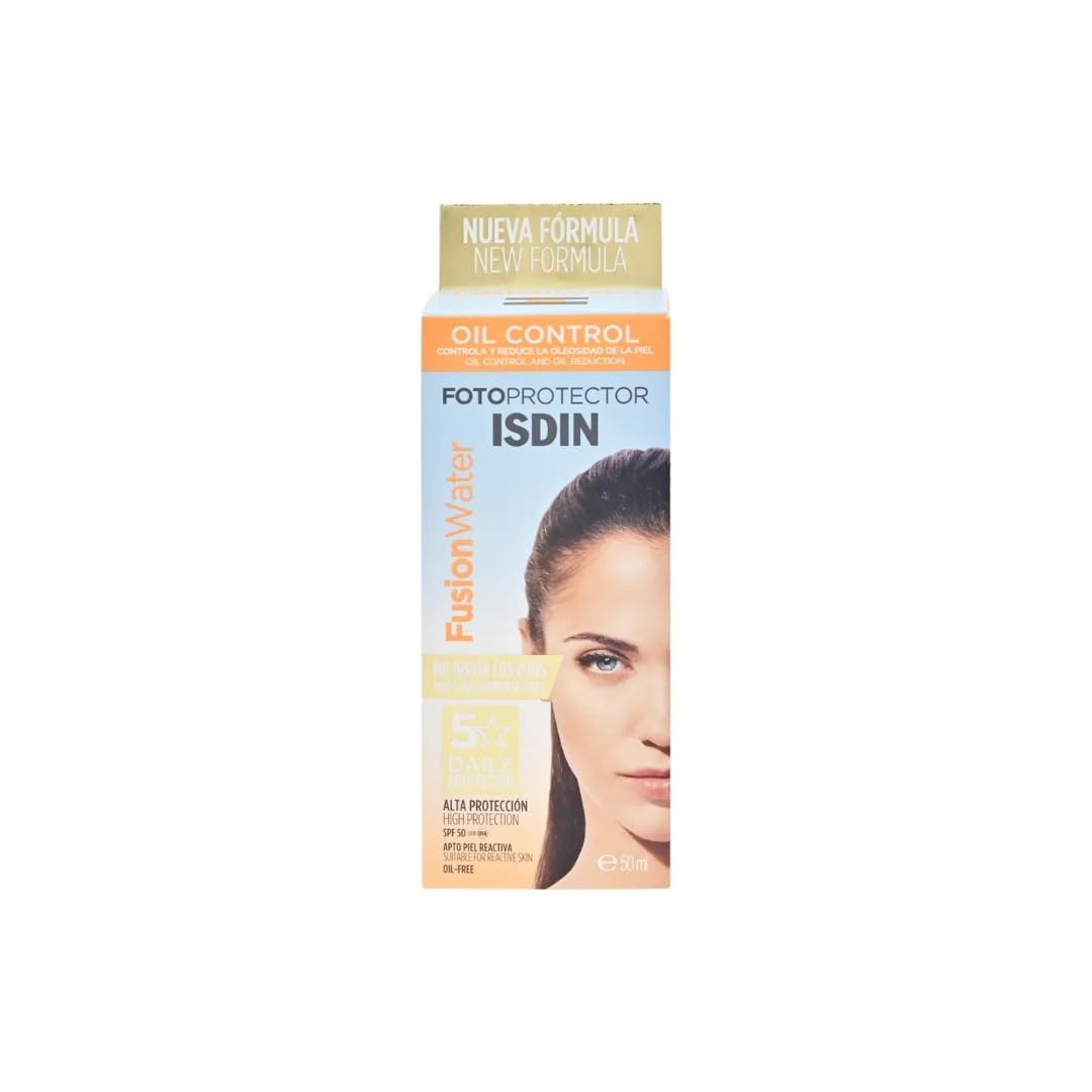 ISDIN Fusion Water Magic SPF 50 | Sunscreen for the face for daily use | Ultralight Texture 50ml (Pack of 2) - 8470001748577