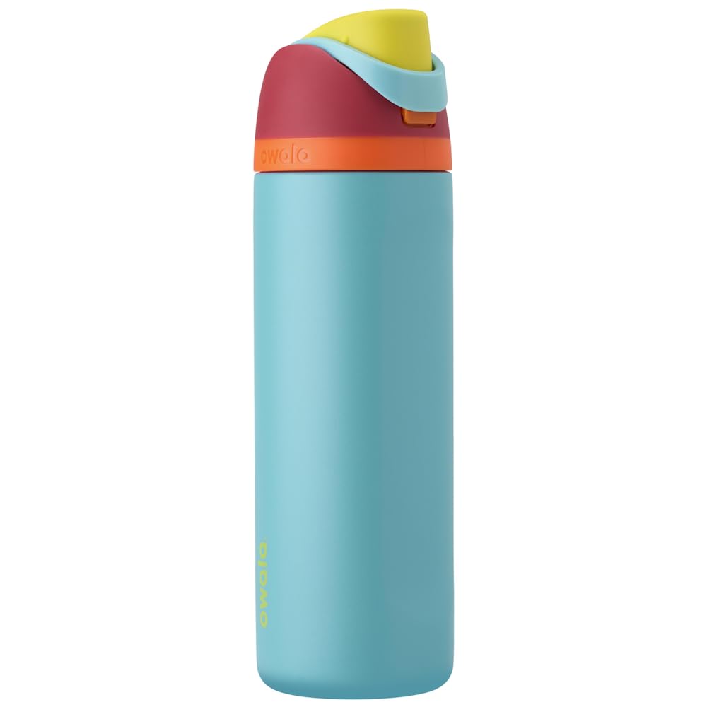 Owala FreeSip Insulated Stainless Steel Drinking Bottle with Straw, 710ml - BPA Free, Ideal for Sports, Fitness, Outdoor and Travel, Summer Sweetness - C06054