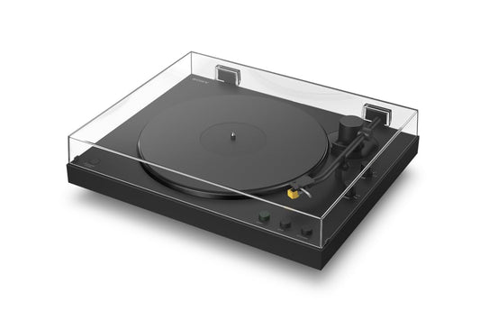 Sony PS-LX5BT Premium-Bluetooth-Player cu redare complet automată, acționare prin curea, pickup de înaltă calitate, Hi-Res Audio, preamplificator phono integrat, 3 moduri de amplificare – Negru