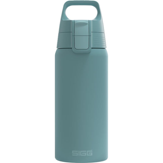 SIGG - Insulated drinking bottle - Thermos bottle Shield Therm One Morning Blue - carbonated drinks - leak-proof - dishwasher safe - BPA-free - 90% recycled stainless steel - gray blue - 0.5L - 6022.00