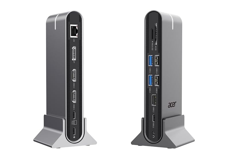 Acer 15-in-1 Docking Station | USB 3.2 Gen 1, Type-C | 100 Watt | Silver - 4712842946779