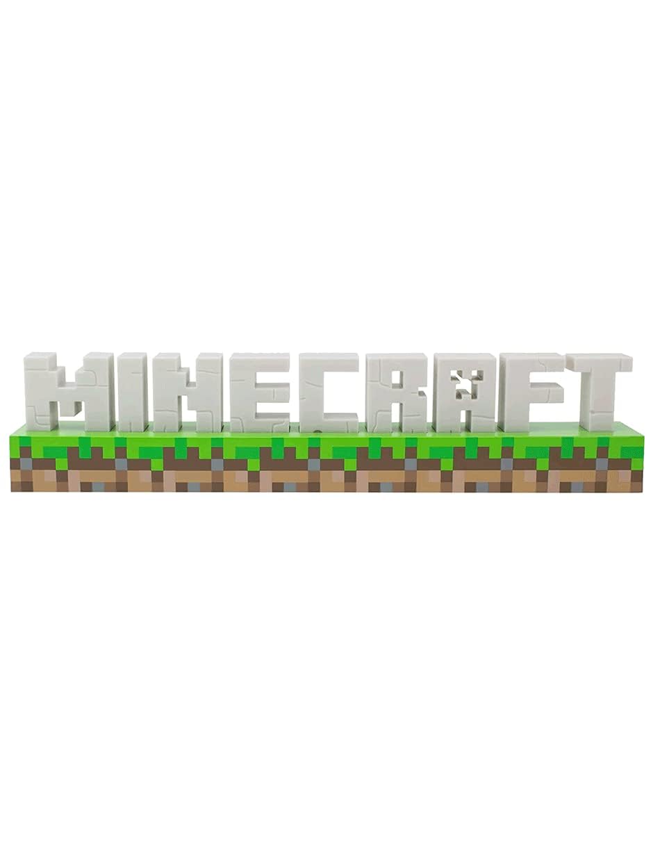Minecraft Logo Light - Officially licensed merchandise, 2 light modes, battery or USB powered, perfect for bedroom or gaming room decor. - PP8759MCF