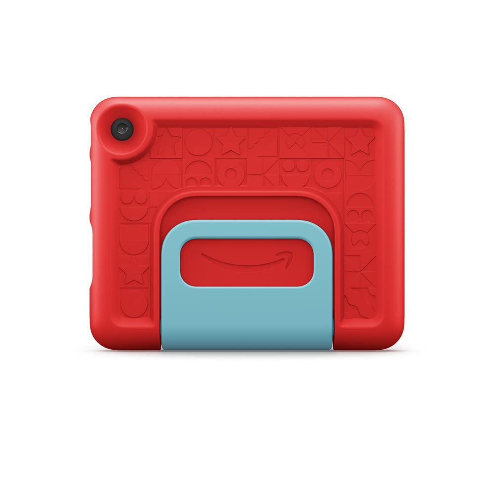 Child-friendly case for Fire 7 tablet (only compatible with 12th generation, 2022), for children aged 3-7, red - 53-028181