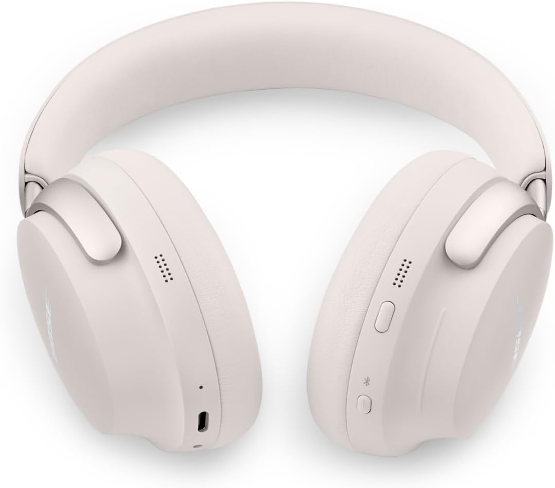 Bose QuietComfort Ultra Headphones  
 Căști Over-Ear cu Noise Cancelling pentru sunet spațial, căști Spatial-Audio, până la 24 de ore autonomie, căști high-end cu sunet surround, Alb fumuriu - 880066-0200