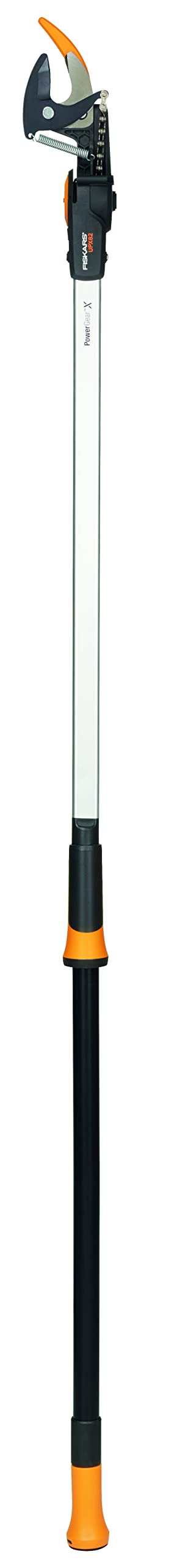 Fiskars Bypass cutting giraffe for fresh branches and twigs, non-telescopic, non-stick coated, steel blade/aluminum handle, length 1.6 m, black/orange, UPX82, 1023625