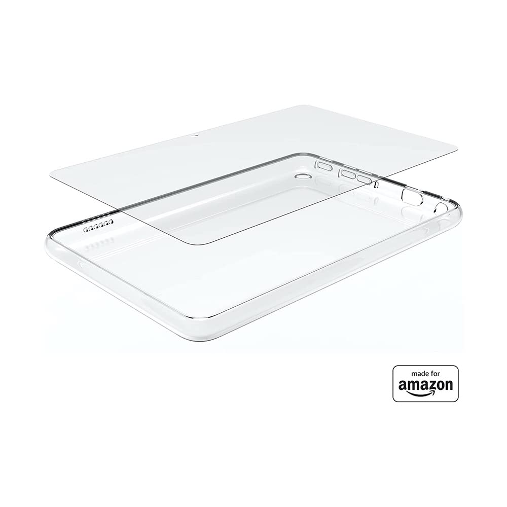 Brand new and “Made for Amazon”: Clear case and glass screen protector for Fire HD 8 Tablet (2022 version) - MC89