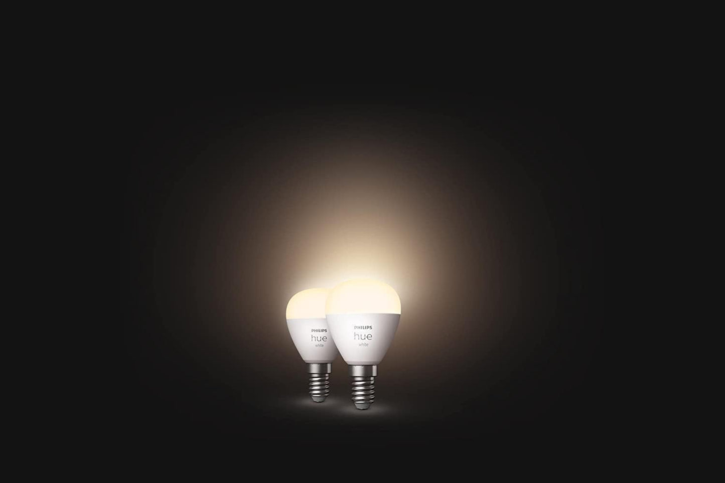 Philips Hue White E14 Luster 2 × 470 lm, dimmable, warm white light, controllable via app, compatible with Amazon Alexa, pack of 2 - 929002440604
