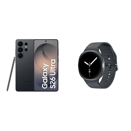 Samsung Galaxy S26 Ultra AI smartphone with Galaxy AI, no contract, Android, privacy display, 12 GB RAM, 512 GB storage, black, 3 year manufacturer's warranty, incl. Galaxy Watch8 40mm black - F-MS948BZVGAMZ
