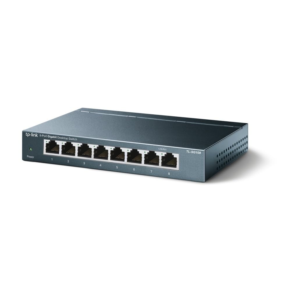 TP-Link TL-SG108 8-port gigabit network switch (plug-and-play