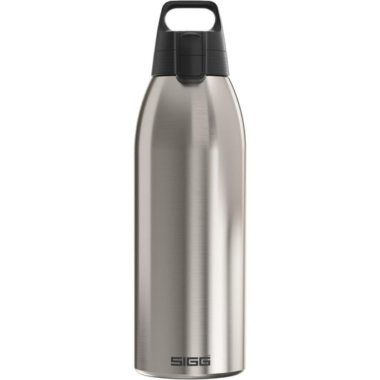 SIGG - Insulated drinking bottle - Thermos bottle Shield Therm One Brushed - carbonated drinks - leak-proof - dishwasher safe - BPA-free - 90% recycled stainless steel - silver - 1.5L - 6218.10