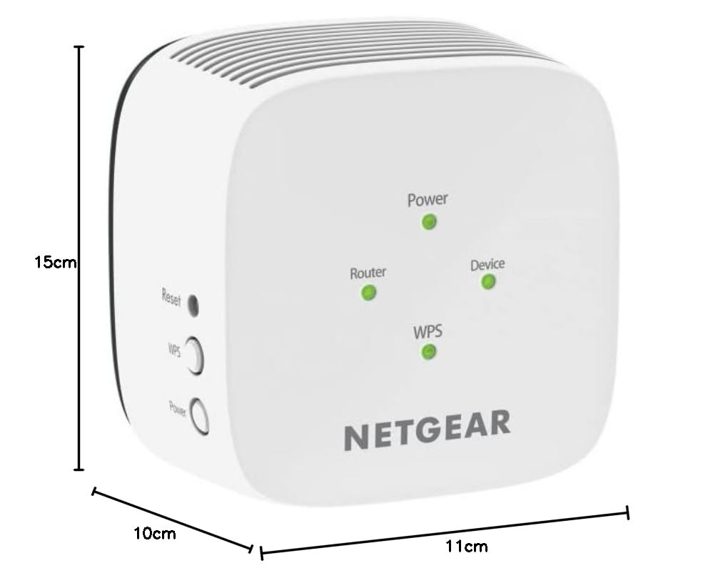 NETGEAR WiFi Repeater (EX6110), WiFi Booster AC1200, powerful WiFi repeater with a range of up to 120m², WiFi extender to eliminate dead zones. - EX6110-100PES
