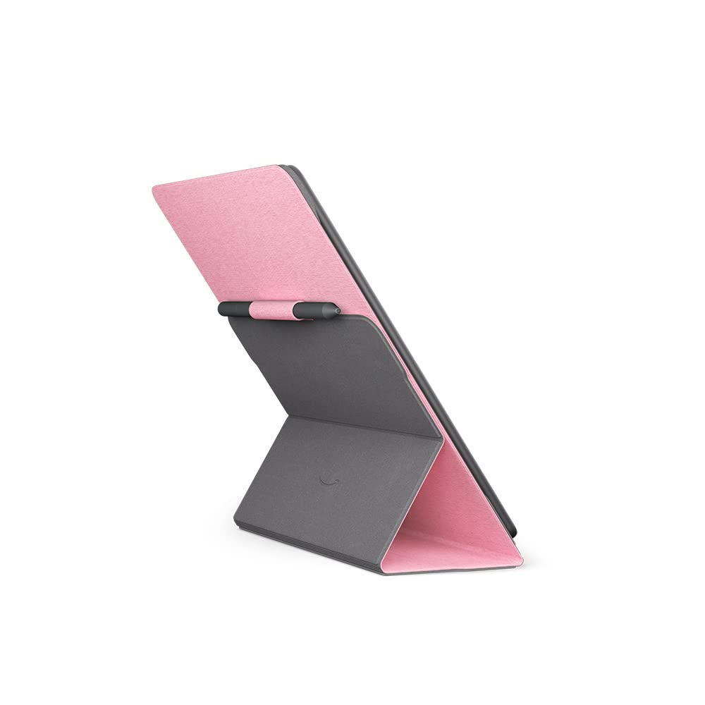 Amazon Kindle Scribe Flip Case with Magnetic Attachment | slim, lightweight design | (only suitable for Amazon Kindle Scribe), fabric, pink - 53-100076