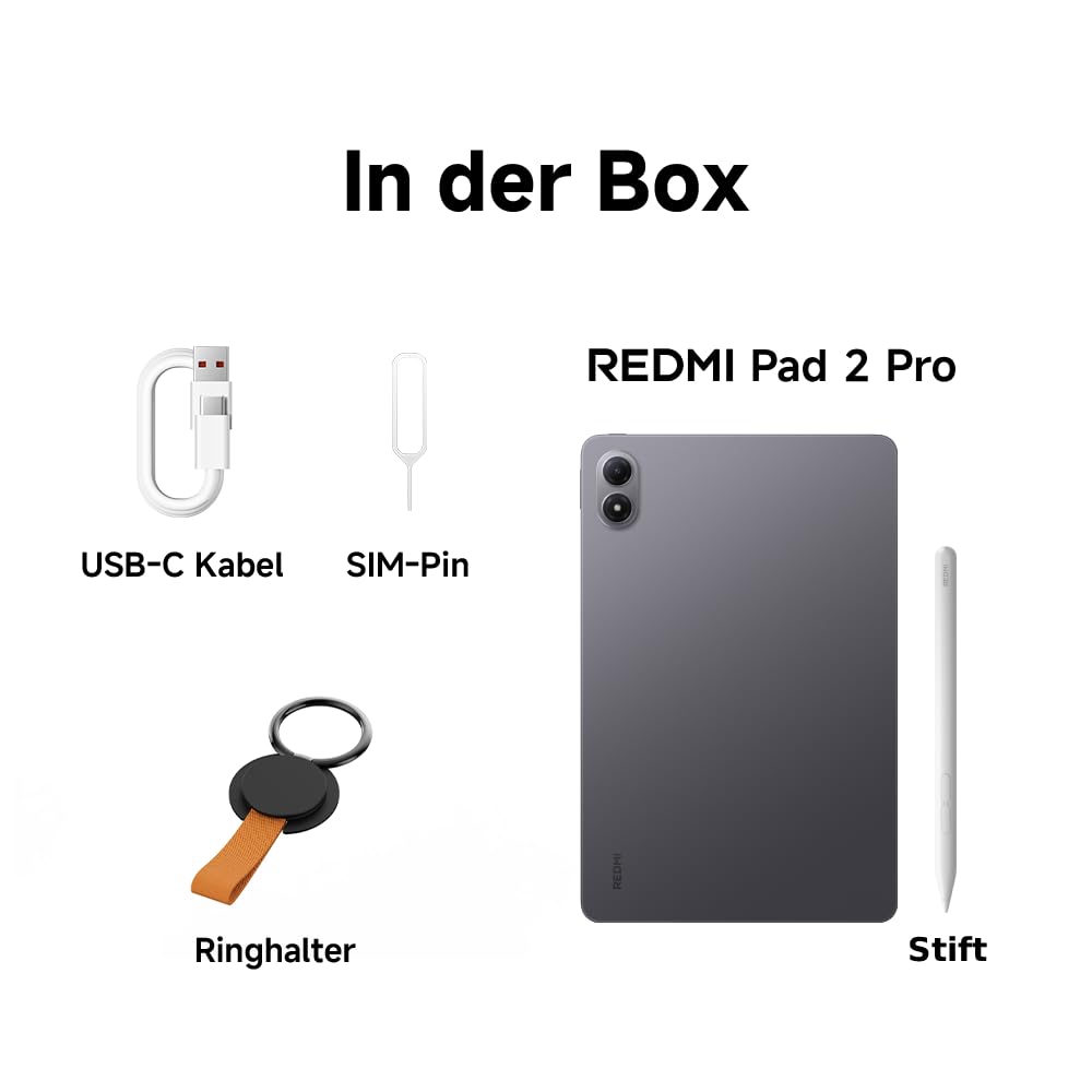 XIAOMI REDMI 2 Pro+Pen, 6+128GB,12.1", Huge 12,000mAh, Graphite Gray