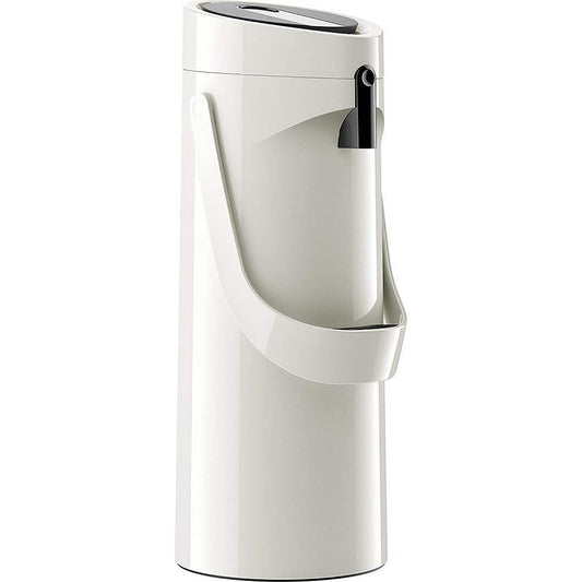 Emsa GmbH 515707 Sticlă termos Ponza ISO 1,9 l, oțel inoxidabil, 17 x 16,5 x 39 cm, oțel inoxidabil, alb