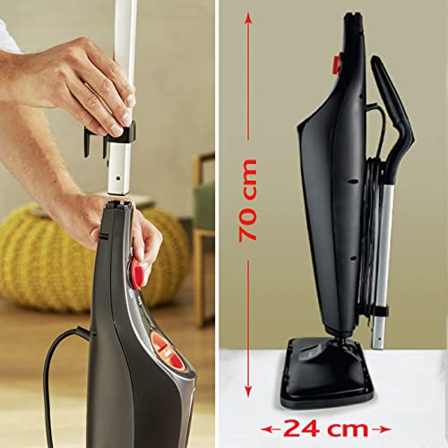 Vileda Steam Plus XXL steam cleaner | Hygienic floor cleaner with PowerPad and 2 microfiber covers - for large areas, tiles, laminate & parquet | Heating time: 15 seconds | Comfort pack - 173951