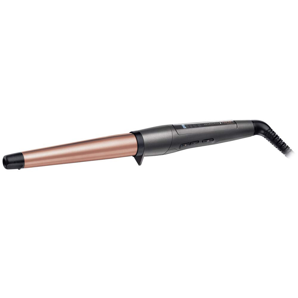 Remington Curling Wand [conical 19-28mm] Keratin Protect (high-quality ceramic coating with almond oil) - Digital display up to 210°C, natural curls, spiral curls & beach waves, CI83V6 - 45607560100