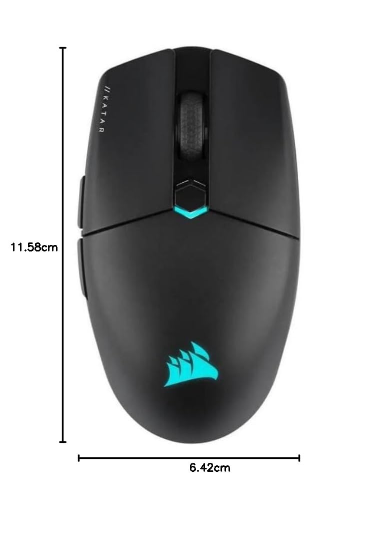 Corsair KATAR Elite Wireless Ultraleichte FPS Gaming Maus - Schwarz - CH-931C111-EU