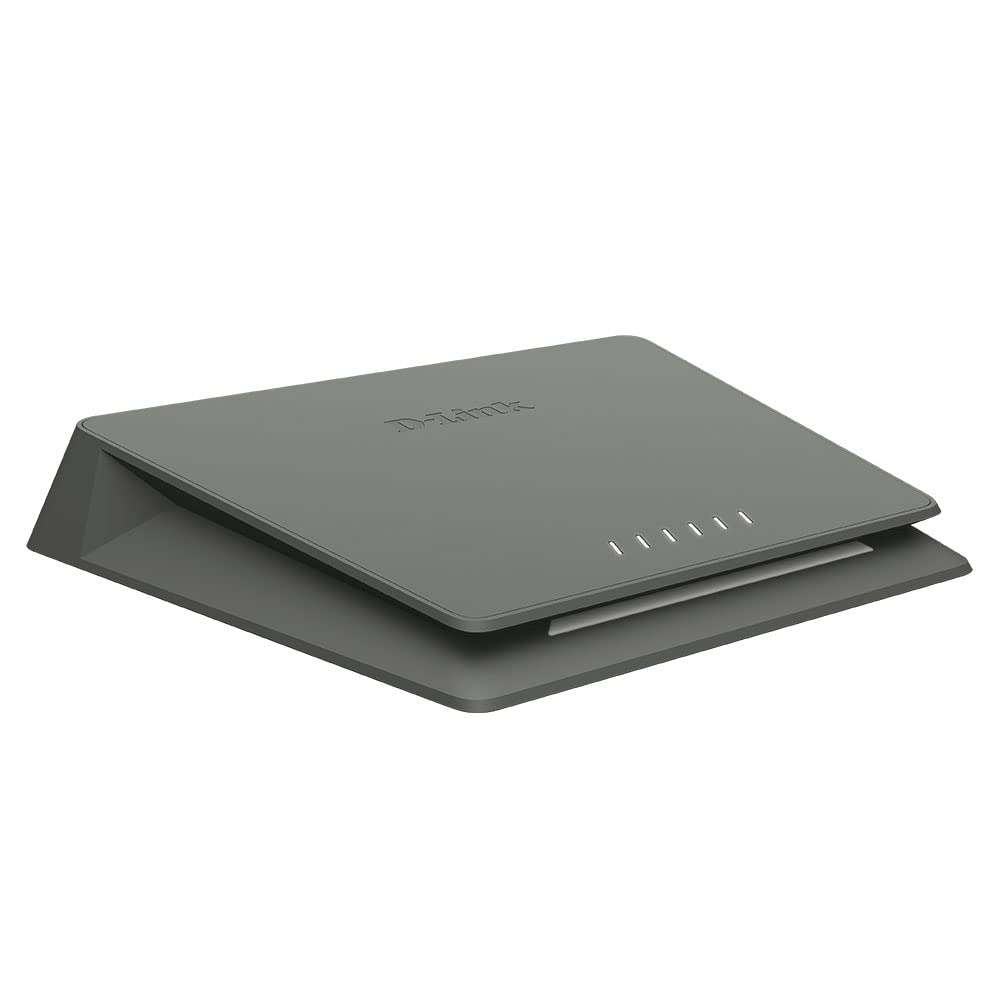 D-Link DMS-106XT 6-Port Multi-Gigabit Unmanaged Switch (5 x 2.5 Gigabit Ethernet, 1 x 10 Gigabit Ethernet, RGB lighting in Turbo Mode, aluminum housing, fanless, IGMP Snooping, Port-Base QoS)