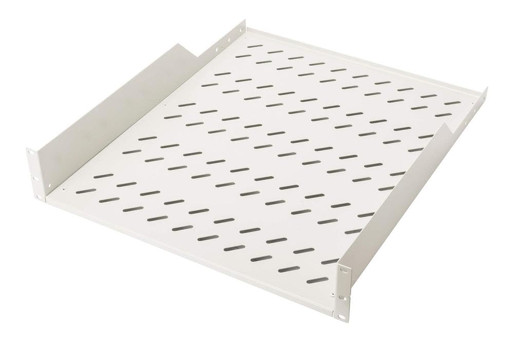 DIGITUS shelf for fixed installation – 19-inch 2U – 550 mm deep – gray - DN-19