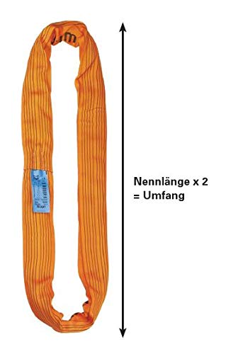 Braun 30061RS Round Sling 3000 kg Load Capacity, 6 m Circumference, Endless with Polyester Core, Yellow
