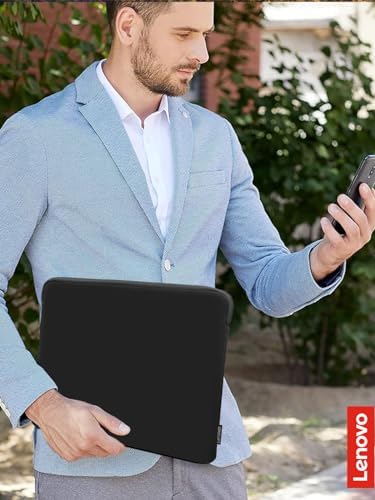 Lenovo Basic Husa pentru Laptop 14 inch Notebook/Tabletă compatibilă cu MacBook Air/Pro Material Neopren - Fleece moale interior - Deschidere cu fermoar în partea de sus - Negru - GX41K07563