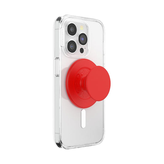 PopSockets Phone Grip for MagSafe with Kickstand, Magnetic Stand, Swappable Top, Secure Hold for iPhone MagSafe Cases, Phone & Tablet Grip - Basic Rosso - 807281