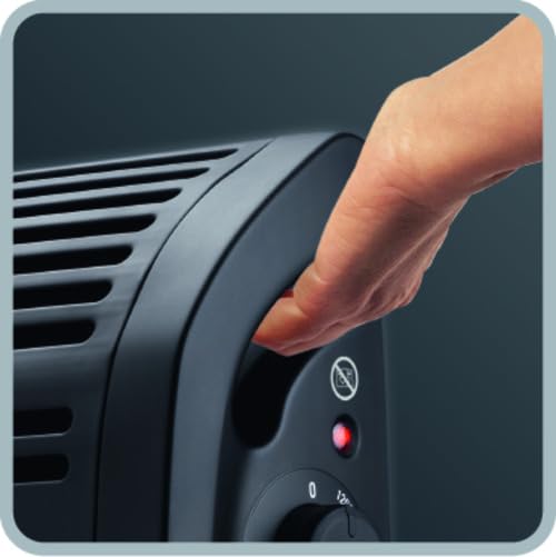 Rowenta CO3035 Convector Heater Vectissimo | Two Power Levels | Electric Heater | Indoor | For 25 m² Rooms, Black - CO3035F1