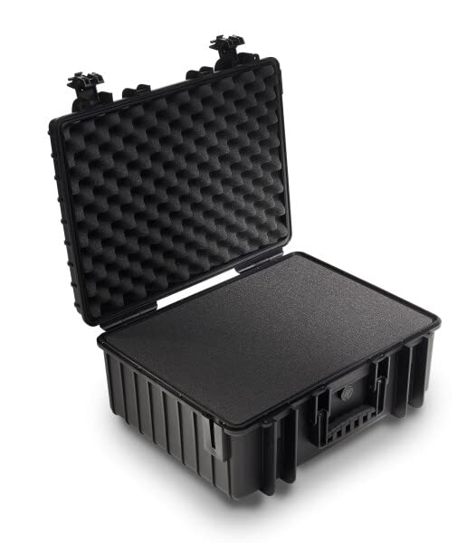 B&W International multi-purpose case Outdoor 6000 (PP.326) black - with cube foam - waterproof (IP67), dustproof, impact-resistant, extremely robust - 6000/B/SI