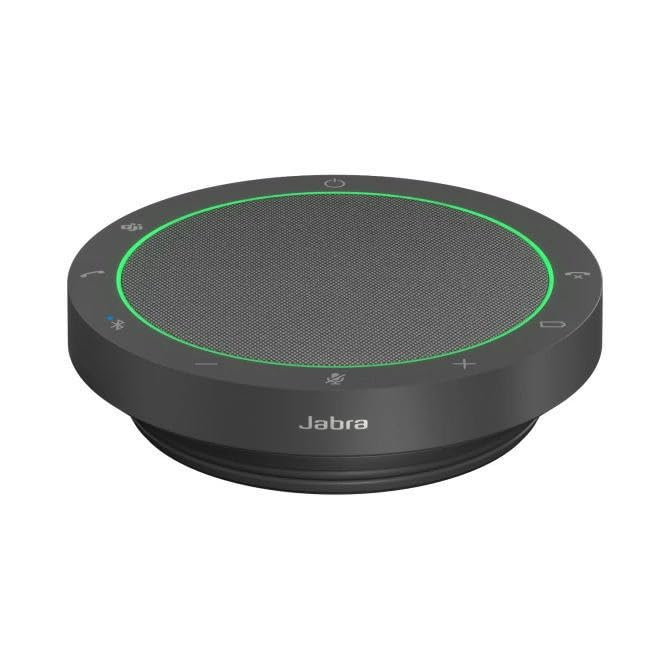 Jabra Speak2 55 Bluetooth Handsfree Solution, 4 Noise Canceling Microphones, 50mm Full Range Speaker, Wide Range Audio, Compact, Portable - Zoom and Google Meet Certified, Dark Gray - 2755-209