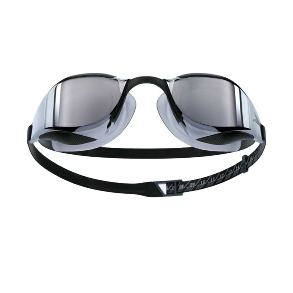 Speedo Unisex Adulți Fastskin Hyper Elite Ochelari de înot | Ochelari de înot pentru competiții | Performanță | Antrenament | Ochelari de înot hidrodinamici, Negru/Oxid Grey/Chrome, Mărime unică - 5053744613321