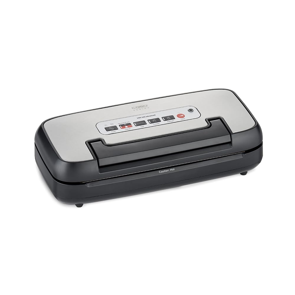 CASO VRH 590 advanced vacuum sealer - test winner home & garden test, vacuum sealer, up to 125 vacuum sealing processes non-stop, 2.5 mm thick weld seam, integrated roll compartment, cutter, - 1526
