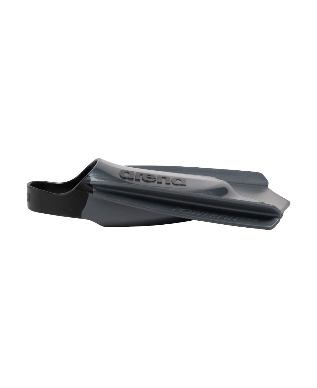 arena Powerfin Pro II swimming pool training fins, swimming fins for adults, fins made of 100% silicone, comfortable short fins for the swimming pool, black, 44-45 - 006151-100-11-12