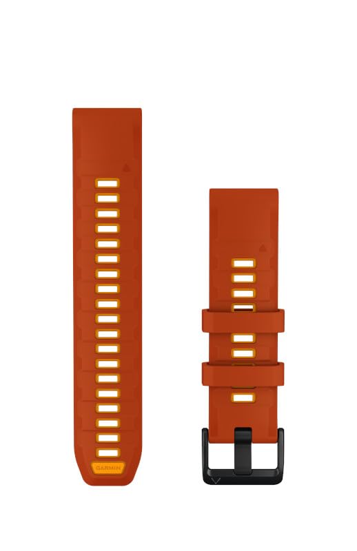 Garmin Quickfit Strap 22 mm, Silicone, Autumn/Spark Orange - 010-14507-03